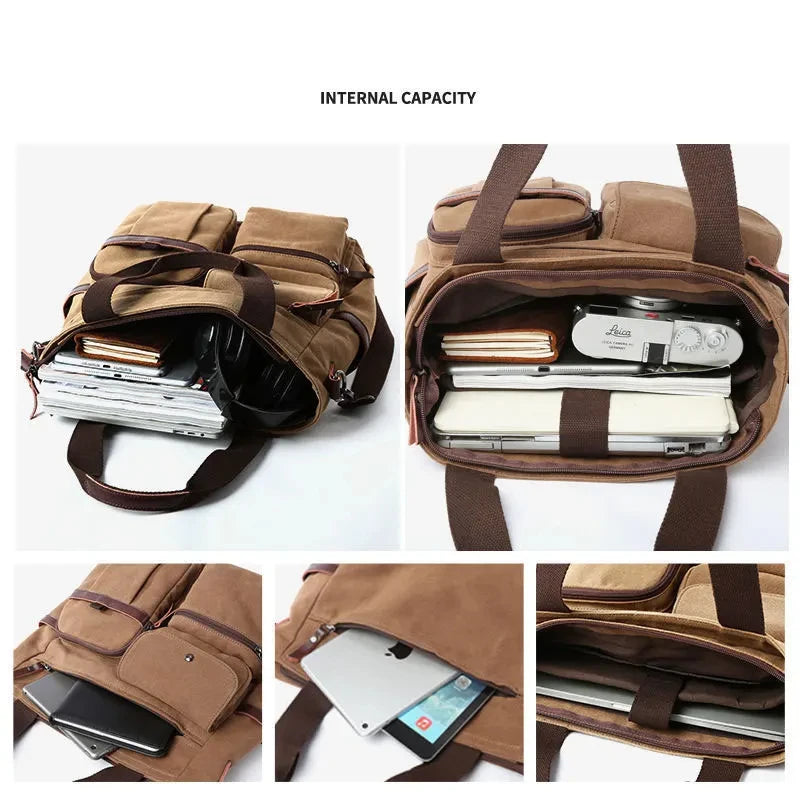 Bolsa Carteiro Masculina em Lona –Tipo Sling Bag, Bolsa de Ombro