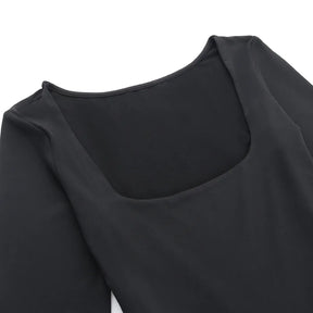 vestido slim de manga comprida Lilly