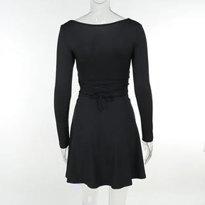 vestido slim de manga comprida Lilly