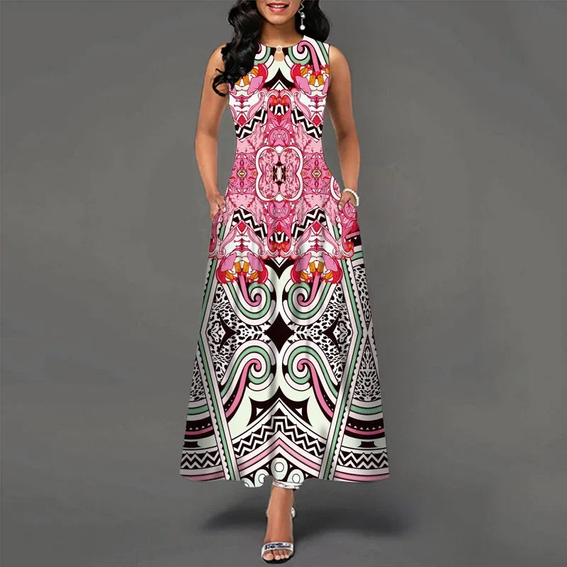 Vestido longo retrô Daniela