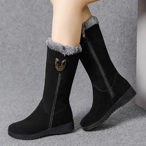 Bota de Pele Alta Chelsea