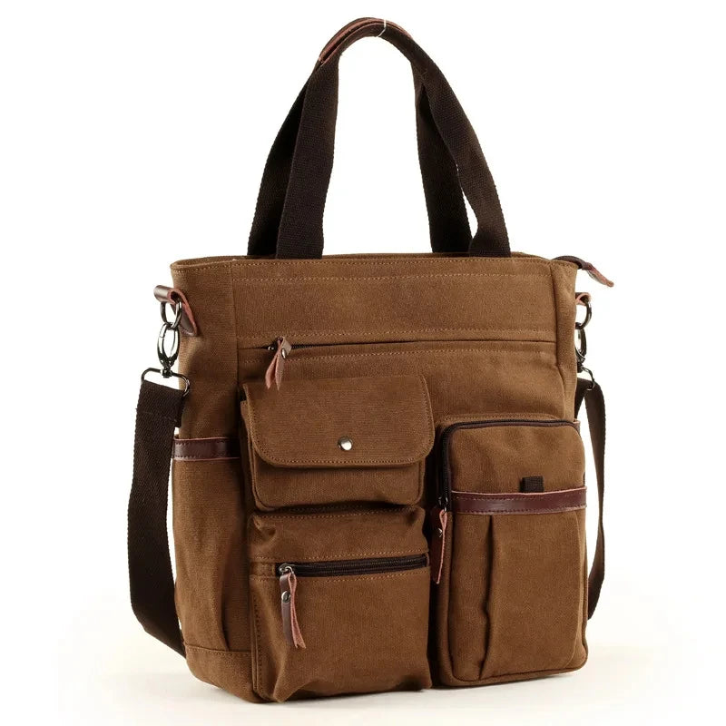 Bolsa Carteiro Masculina em Lona –Tipo Sling Bag, Bolsa de Ombro
