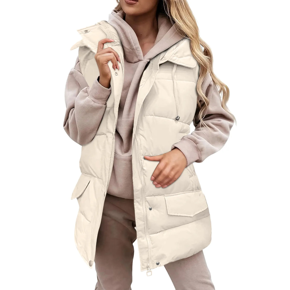 Colete Puffer com Capuz Briella