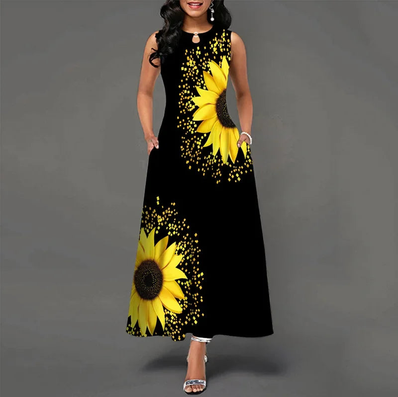 Vestido longo retrô Daniela