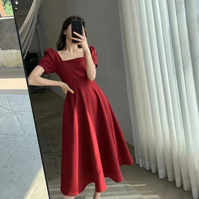 Vestido gola quadrada Alexa