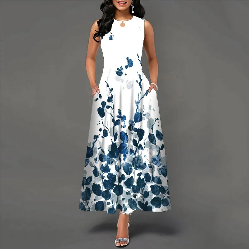 Vestido longo retrô Daniela