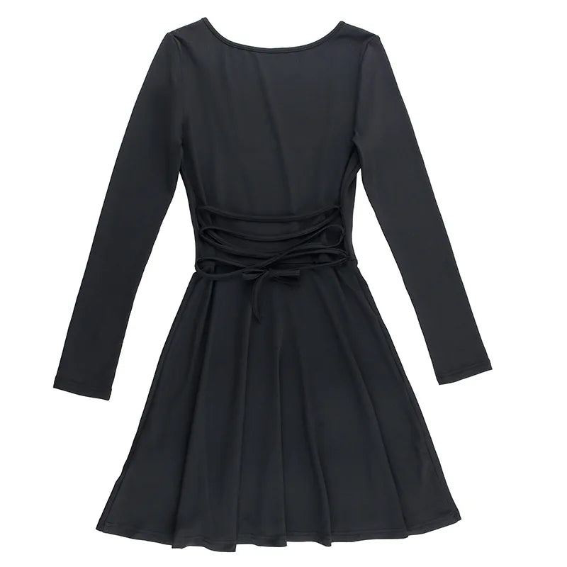 vestido slim de manga comprida Lilly