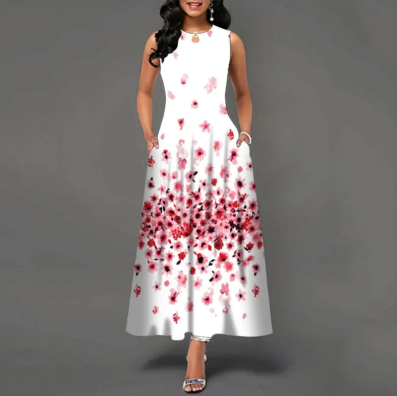 Vestido longo retrô Daniela