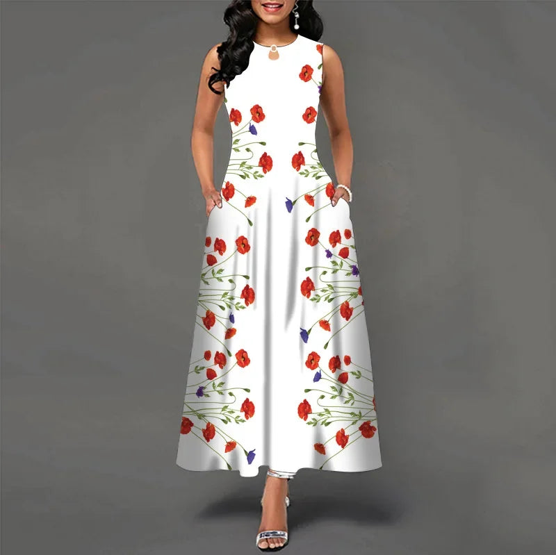 Vestido longo retrô Daniela