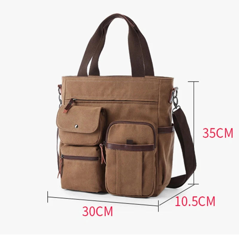 Bolsa Carteiro Masculina em Lona –Tipo Sling Bag, Bolsa de Ombro