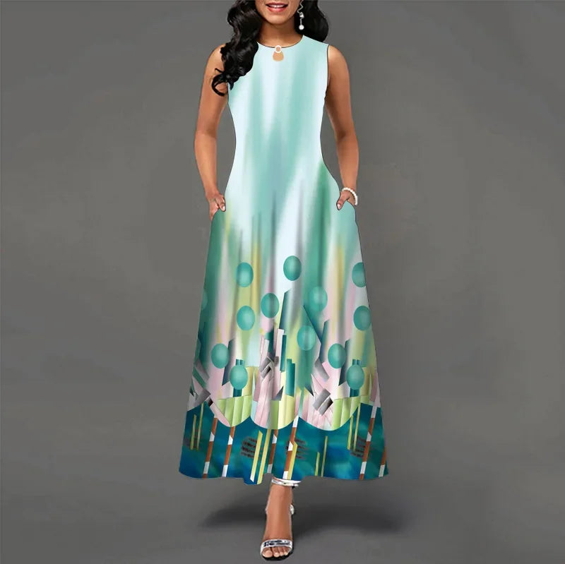 Vestido longo retrô Daniela