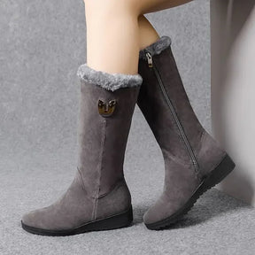 Bota de Pele Alta Chelsea