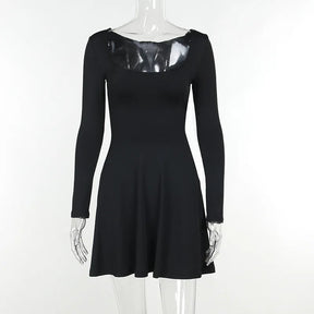 vestido slim de manga comprida Lilly