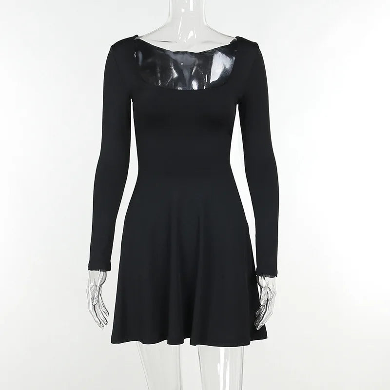 vestido slim de manga comprida Lilly