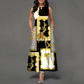 Vestido longo retrô Daniela