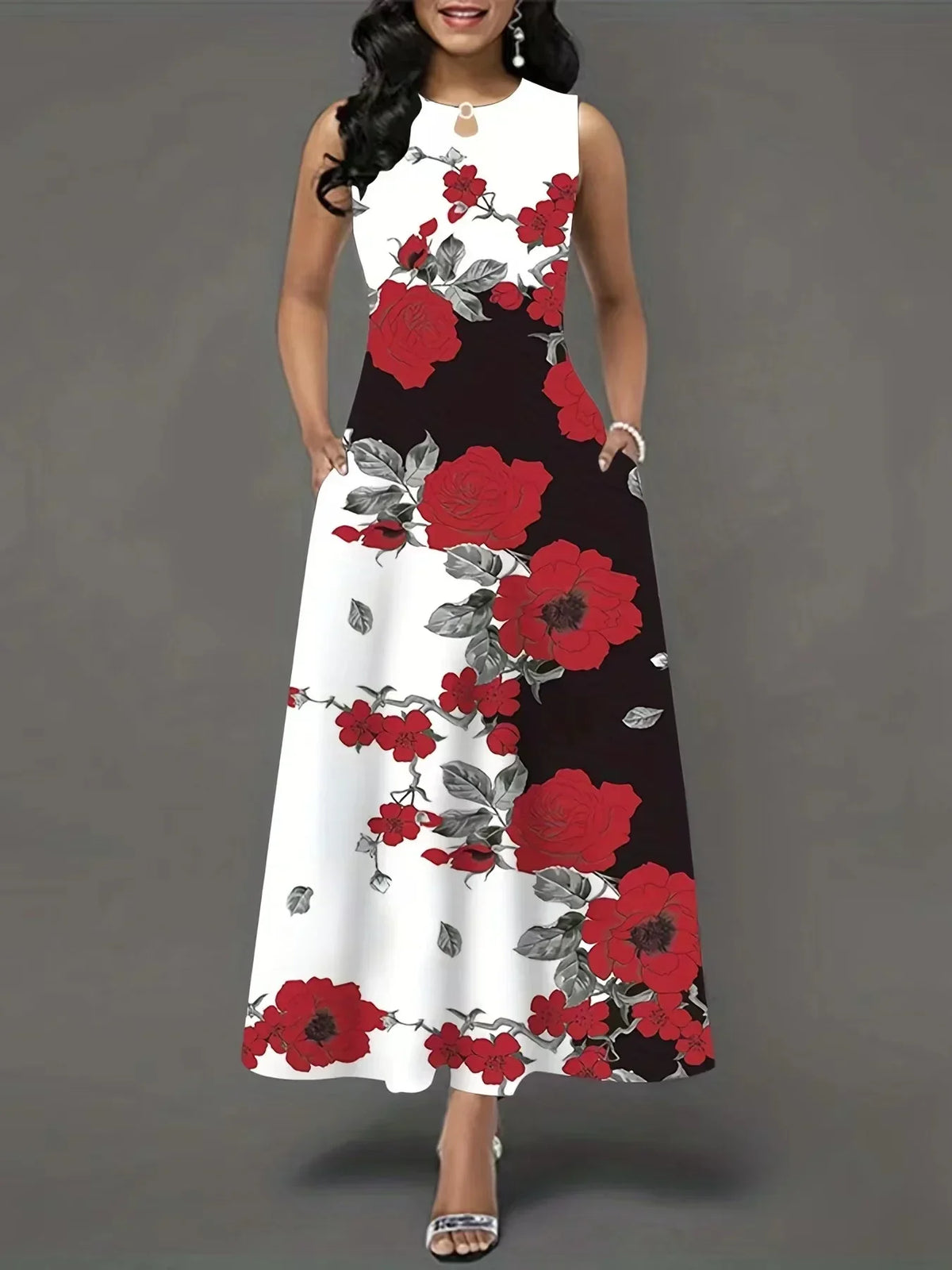 Vestido longo retrô Daniela
