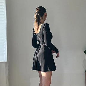 vestido slim de manga comprida Lilly