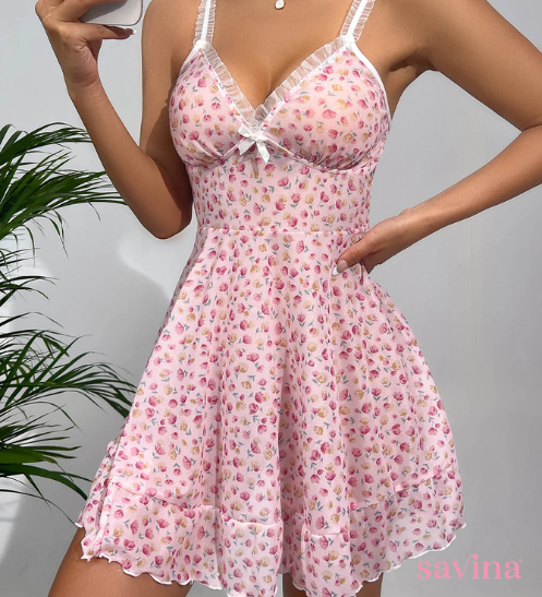 Camisola Lírio Martina™ | Vestido para dormir (Renda)