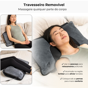 RelaxPro Esteira Massageadora com 10 Motores Vibratórios e 4 Zonas de Aquecimento