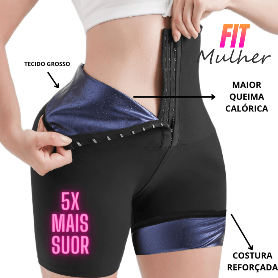 LIQUIDAÇÃO (SÓ HOJE) - Efeito Sauna PREMIUM - Modela Cintura, Queima Calorias, Famosa Pochete e Ideal para Pós Parto - FIT MULHER