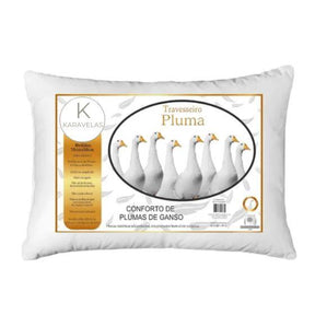 Travesseiro Plumas de Ganso Sintético - Kit Com 2 Unidades